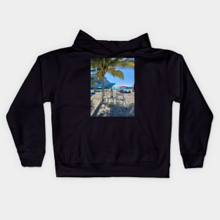 MSC Seashore docked at Ocean Cay, Bahamas Kids Hoodie